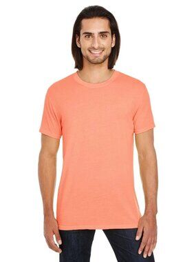 Threadfast Men's Pigment-Dye Short-Sleeve Tangerine Orange T-Shirt